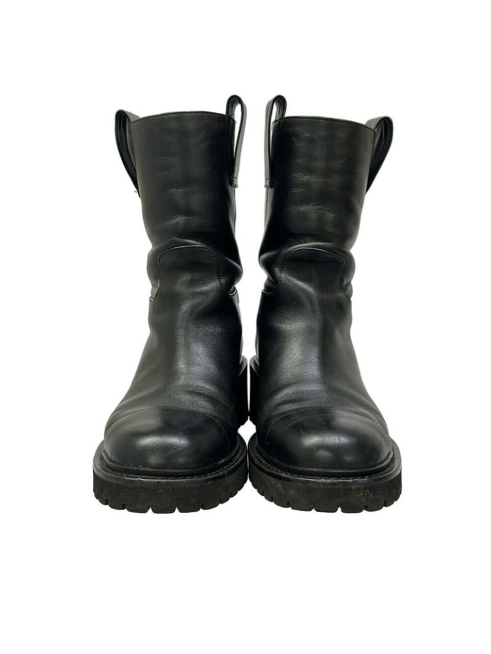 Chanel Short Boots 34.5 C Black CC Logo Leather - Picture 5 of 12
